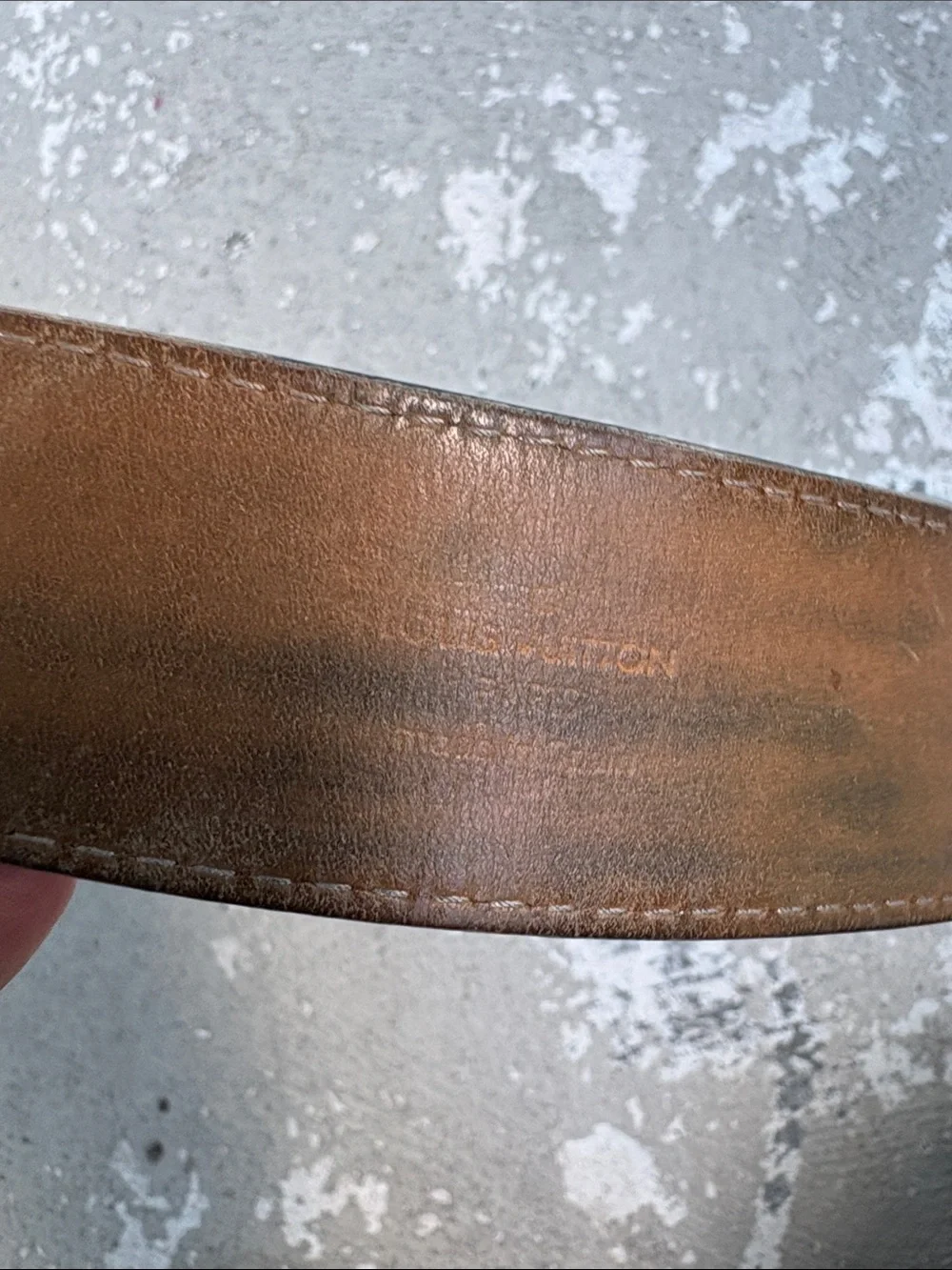 Louis Vuitton Damier Azur men’s belt